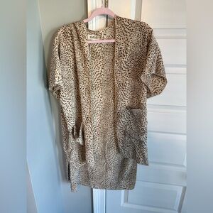Listicle Animal Print Cardigan Kimono